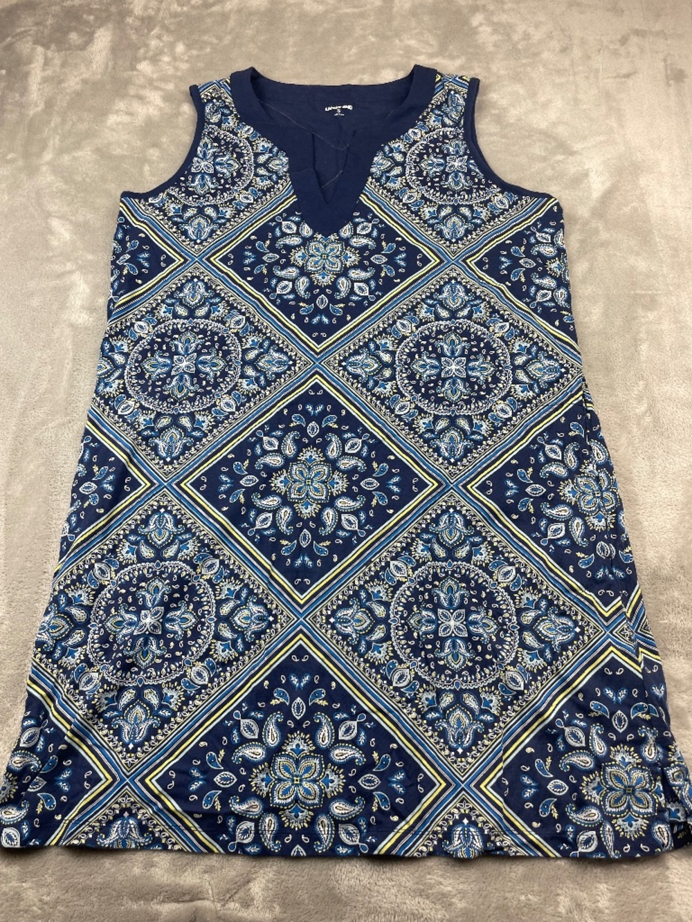 Lands' End Sleeveless V Neck Dress Women's Size XL 18